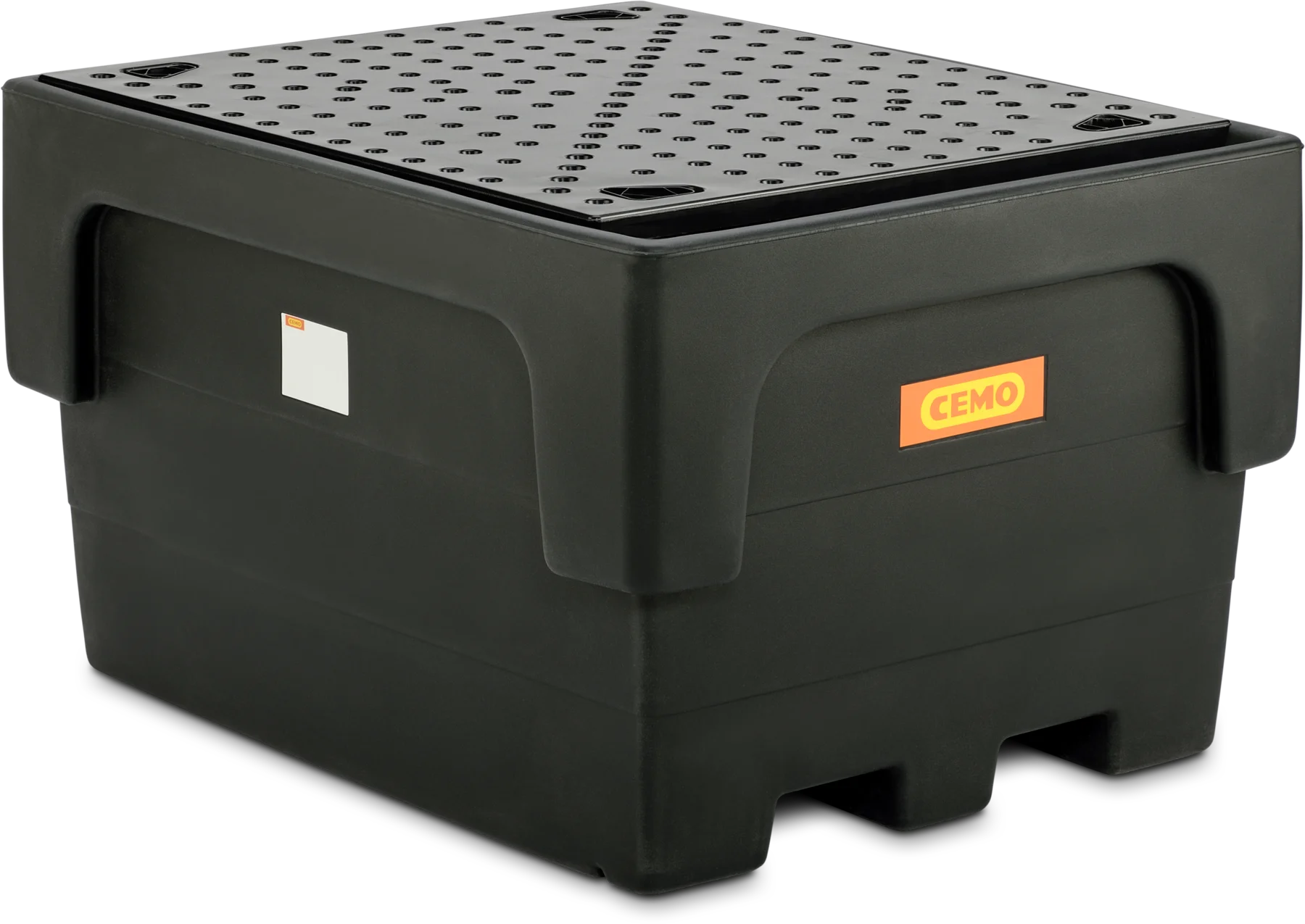 CEMO PE sump for IBCs, 1100/1, black
